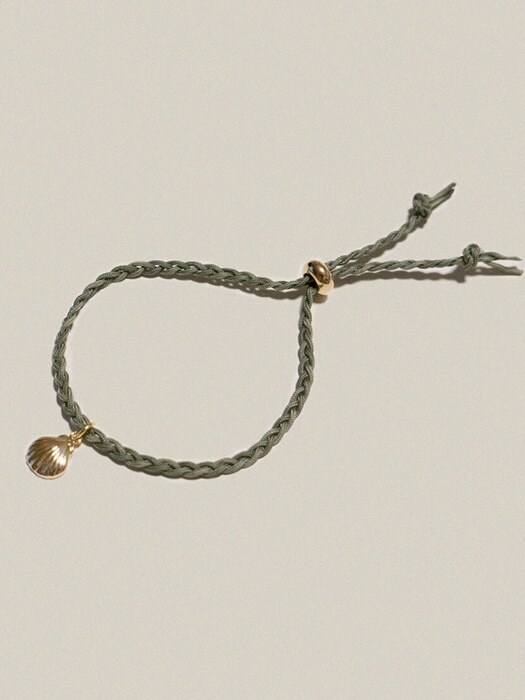 Shell Braid Bracelet Green