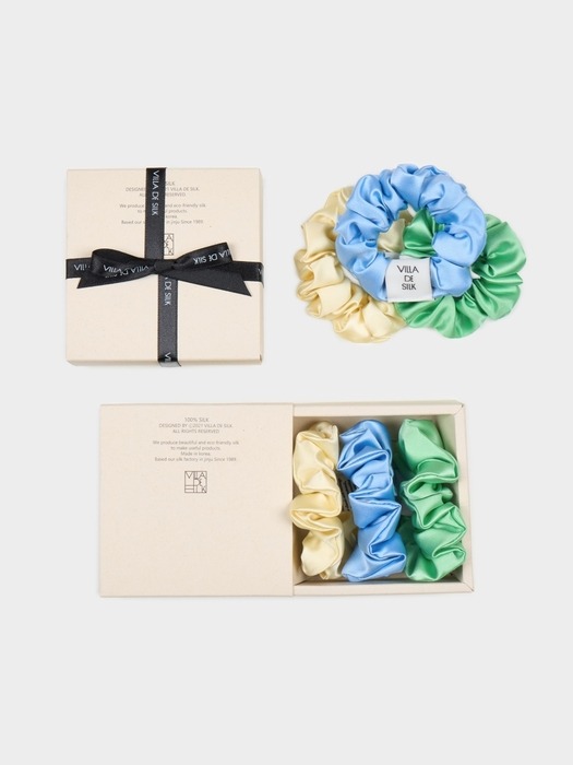 Baby scrunchie 3set (Cream/Baby Blue/Mint)