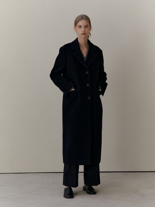 WOOL CLASSIC MAXI COAT BLACK