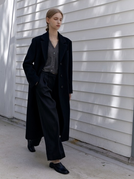 WOOL CLASSIC MAXI COAT BLACK