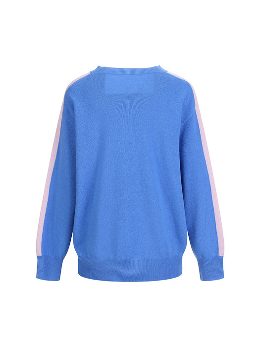 (30/70 cashmere/wool) LS crew neck_blue