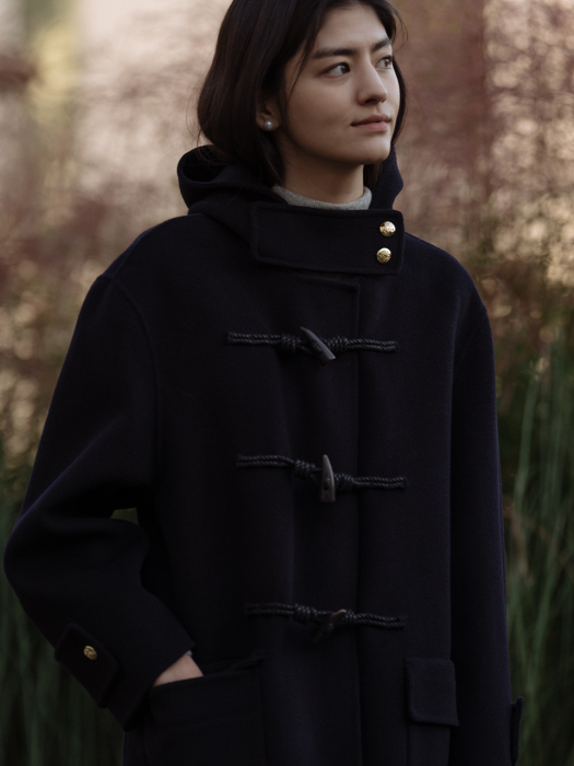 Hazel toggle hood coat_Navy