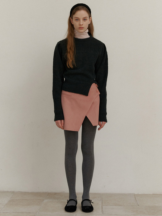 3.77 Suede wrap skirt (Pink)
