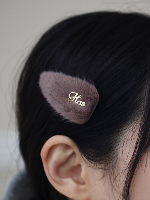 HB056 Fluffy pastel hair pin