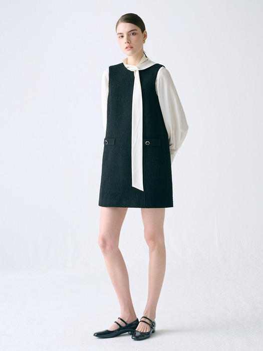 [TWEED] Sleeveless Tweed Mini Dress