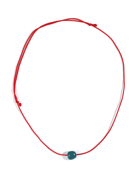 [Glass,매듭]Pebble necklace(2color)