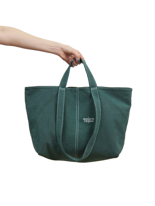 Reversible stitch bag_Deep Green
