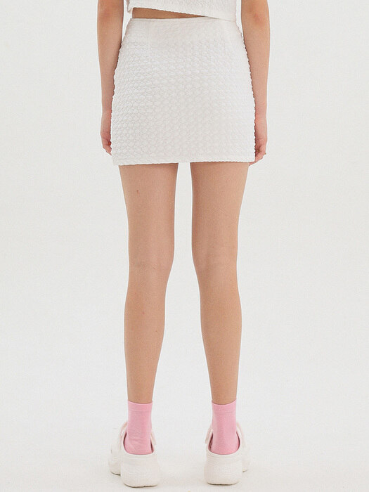 Bubble Mini Skirt_White