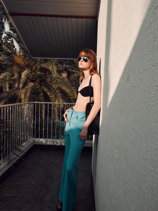 COSTA FLARED PANTS (TURQUOISE)