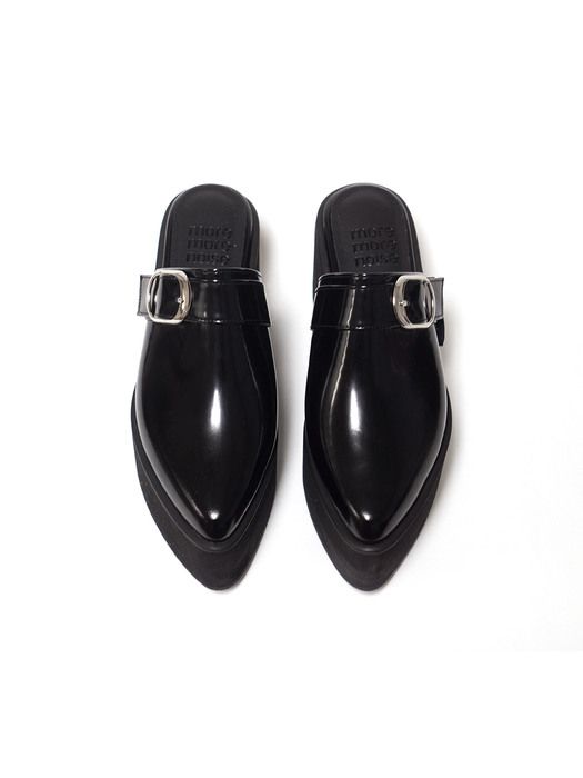 Platform Glossy Backless Loafer / 7cm