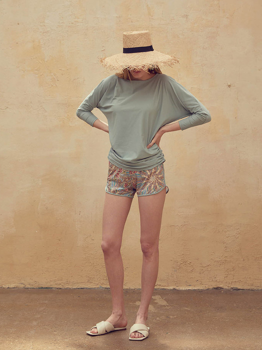 Stingray Shirring Swimwear[LMBBSW214]-2color