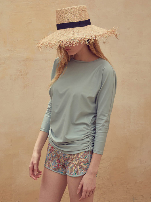 Stingray Shirring Swimwear[LMBBSW214]-2color