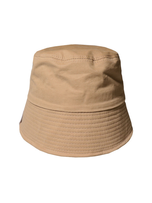 BASIC SOFT COTTON BEIGE BUCKET HAT