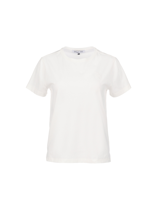 WOMAN GNRL 실켓 반팔 티셔츠 [WHITE] / WBC2L01516
