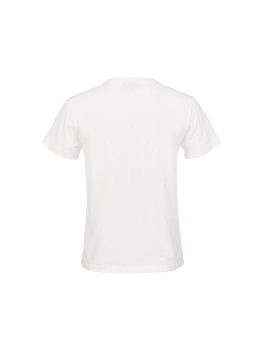 WOMAN GNRL 실켓 반팔 티셔츠 [WHITE] / WBC2L01516