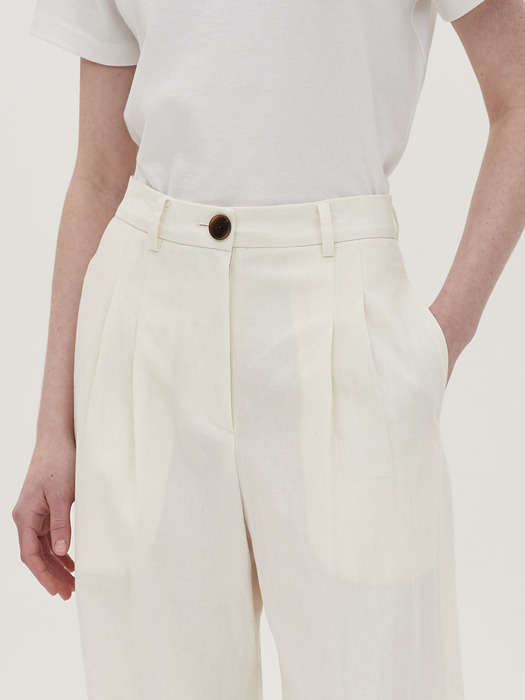 classic linen pants_off white