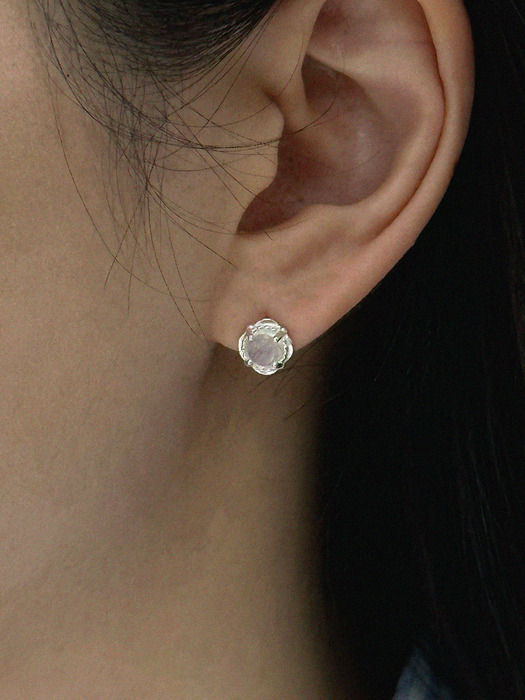 silver925 clear earring