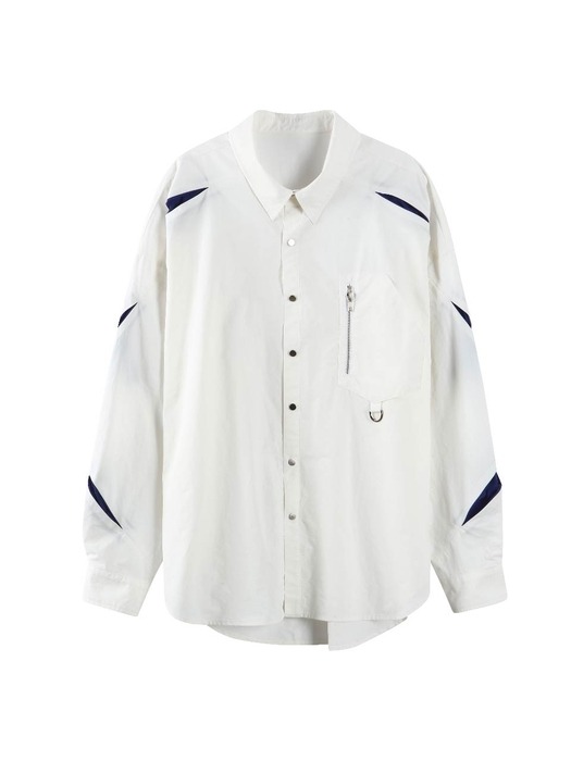 INCISION SHIRT JACKET WHITE