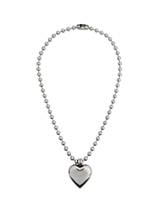 [3 Way] Big LMM Heart Ball Chain Necklace & Cross-body Strap