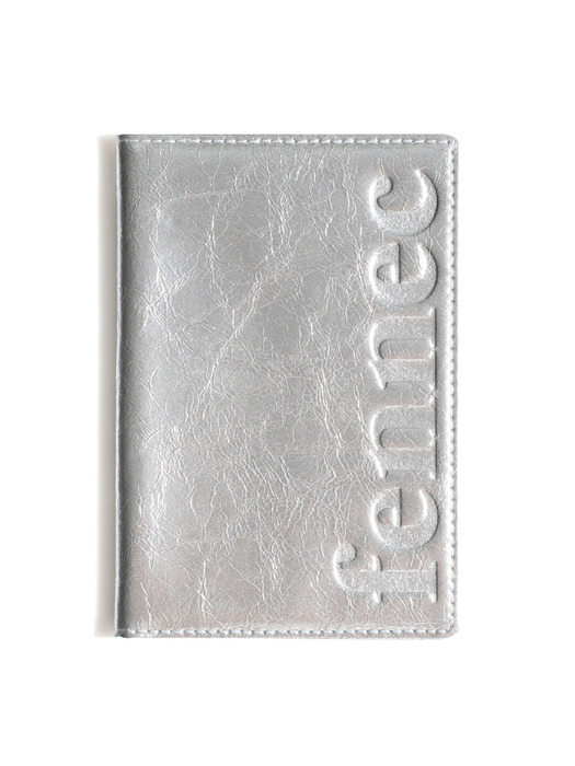 CRINKLE PASSPORT CASE - SILVER