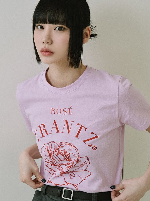 Drawing Flower Tee [Pink]