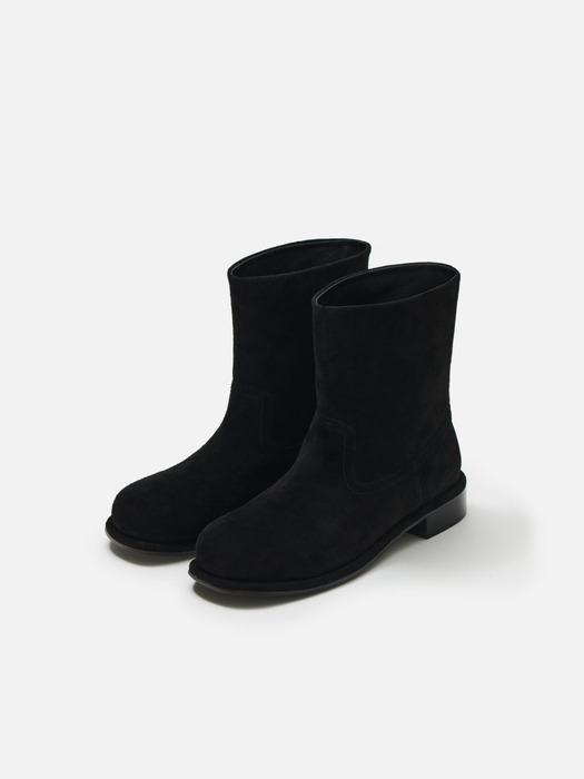 Around ankle boots Suede Black