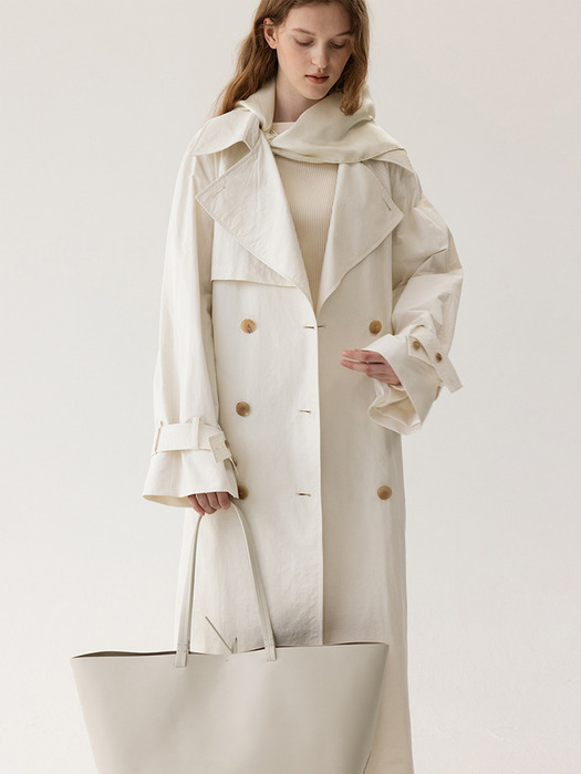 Aran Trench Coat Chalk