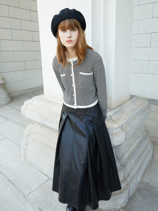 Leather Flare Skirt NEL3WS908