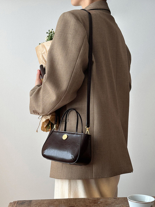 [꼬떼드무아]Ecrin petit tote bag - Chocolate brown [W CONCEPT]