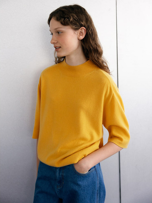 [Premium] Cashmere Halfsleeve Pullover  Orange Yellow(WE3951C438) (WE3951C438)