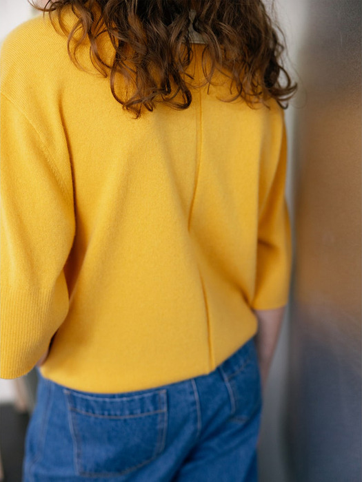 [Premium] Cashmere Halfsleeve Pullover  Orange Yellow(WE3951C438) (WE3951C438)