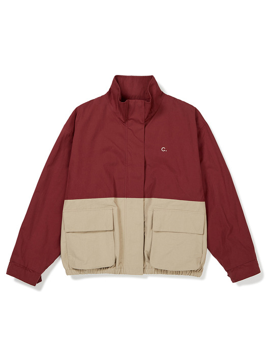[23FW clove] Pocket Cotton Jacket (Burgundy)