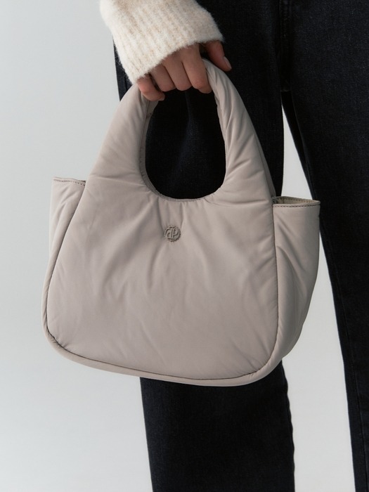 mono padded bag - gray beige (M)