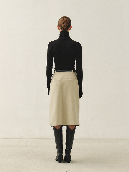 RTW PLEATED MID SKIRT_2COLORS