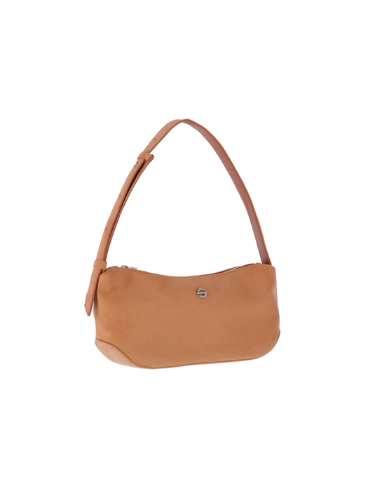 groove middle bag - suede camel