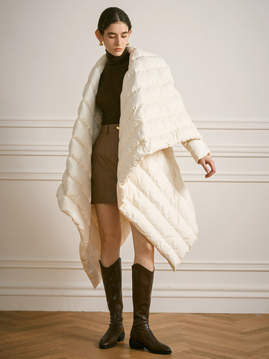 YY_Big quilt duck down jacket_IVORY