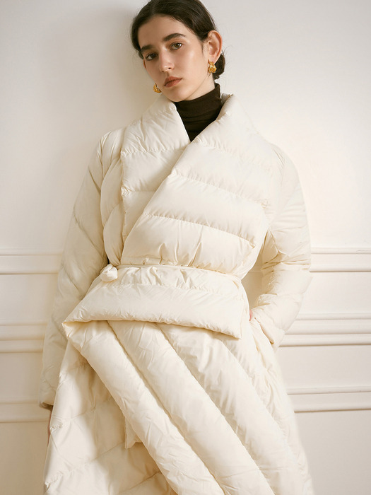 YY_Big quilt duck down jacket_IVORY