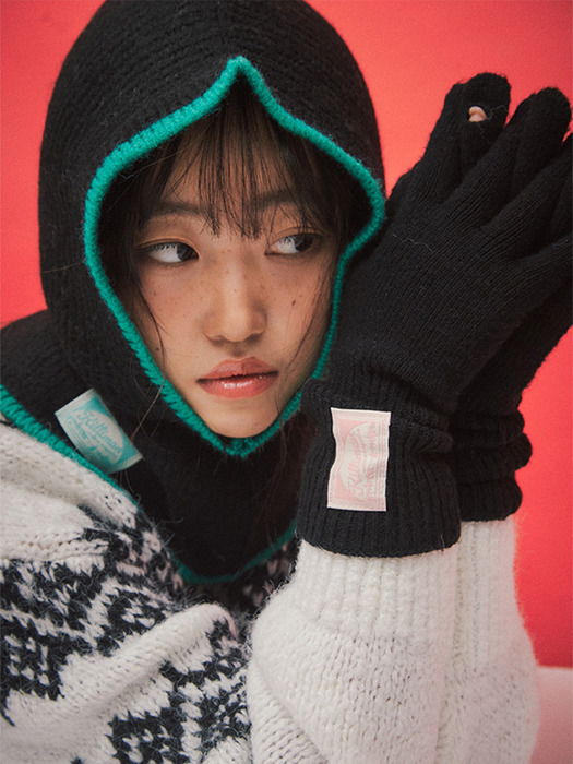 [선물포장] Killiman wool gloves - Remy Black