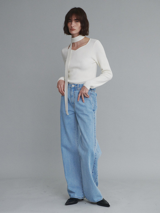 Colorblock Paneled Denim Pants SJ4SL672-22