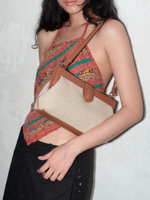 Oval frame bag (Golden coral)