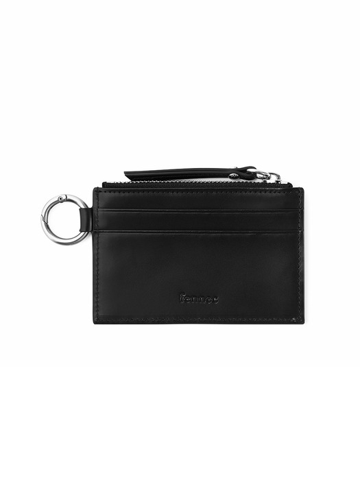 RIVET ZIPPER CASE - BLACK