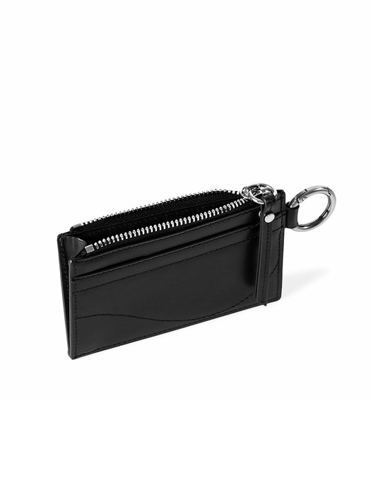 RIVET ZIPPER CASE - BLACK