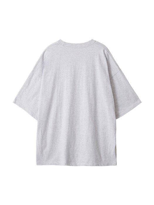 Sport logo oversize t-shirt_light gray