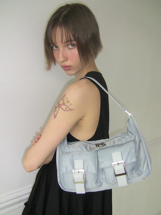 PK Hobo Bag (nylon)(light blue)