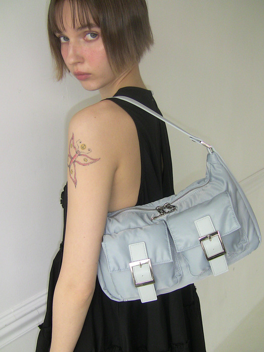 PK Hobo Bag (nylon)(light blue)
