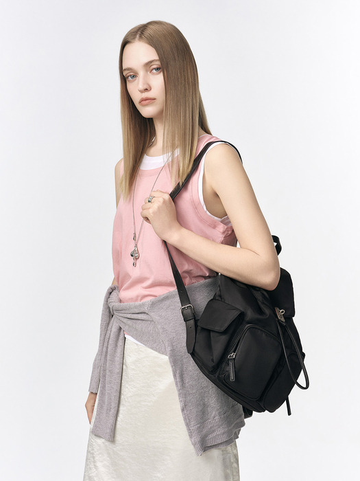 Hey Double Pocket Backpack M (헤이 더블 포켓 백팩 미듐)_3colors