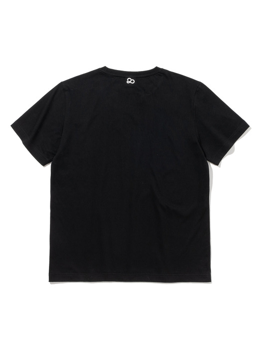 레터링 포인트 티셔츠 [BLACK]