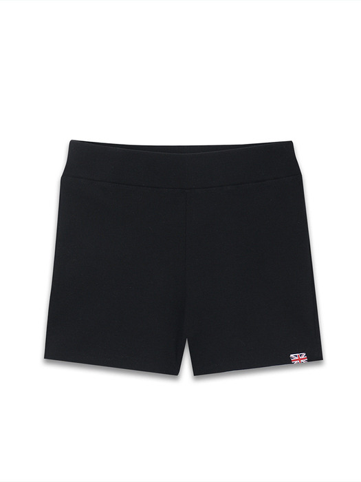 UNION JACK RIBBED SHORTS BLACK