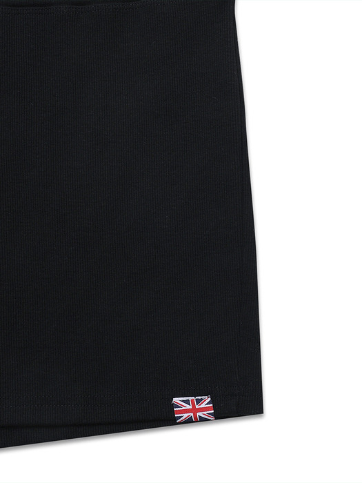 UNION JACK RIBBED SHORTS BLACK