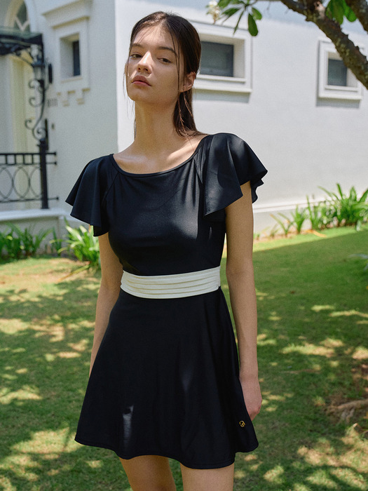 Flare Sleeves Swimsuit[LMBCSW228]-2color